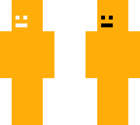 orange block with faces!
