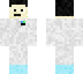 professsor with light blue clean foot boots