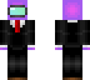 purple among us character with suit