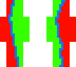 red blue green