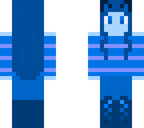 a cute chic made of only the colour blue