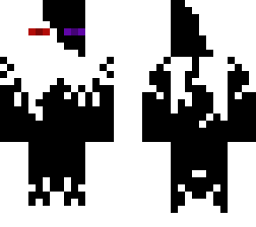albino and normal enderman mixed