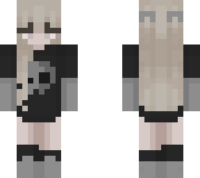 blonde girl skull shirt, creds to dwacuii