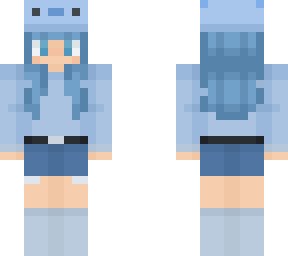 blue axolotl girl