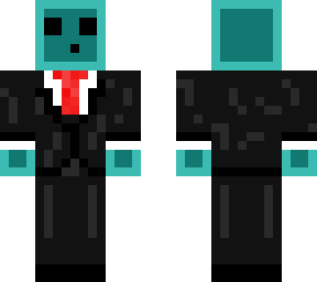 blue slime in a suit