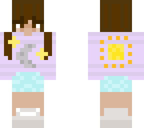cute sun and moon girll
