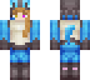 girl in lucario onesie (for a friend)