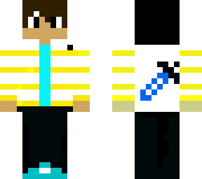 minecraft yellow cool boy