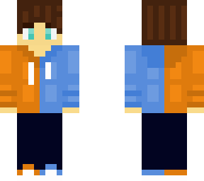orange and blue hoodie