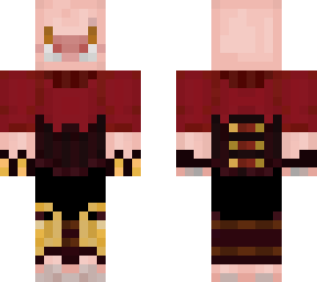 shy pig with gold hands
