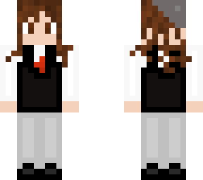 girl in partial suit