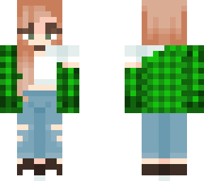 girl with plaid jacket