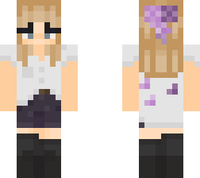 girl with purple flowers