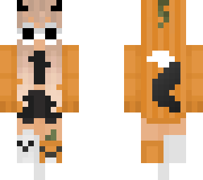 halloween  girl in pumkin hoodie and clout goggles