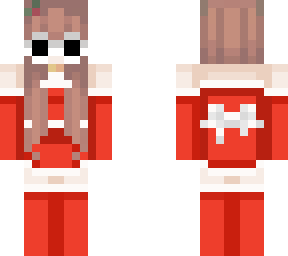 minecraft christmas girl with clout goggles
