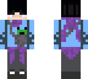 purpl and mr.ribbits in a pouch (winter)