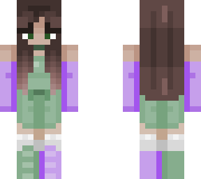 purple and green girl