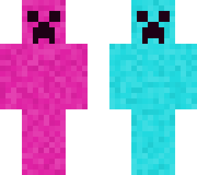 red/purple and cyan creeper