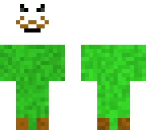 angry bed man but green