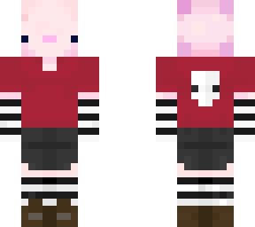 axolotl in a red shirt and skirt