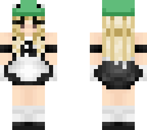 blond hair maid dress