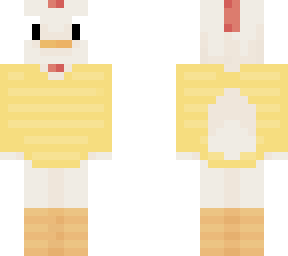 chicken in yellow sweater