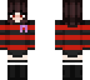 e-girl w/ technoblade cancer support ribbon