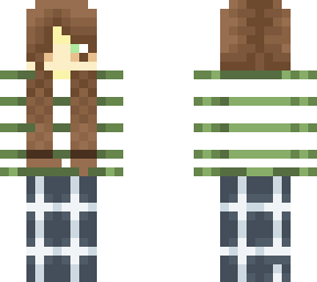 grunge brunette w plaid pjs <33