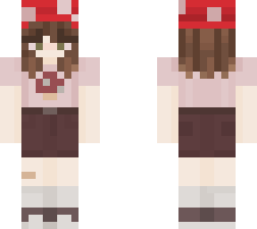 mushroom brown hair shorts girl