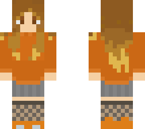 orange hoodie anime girl