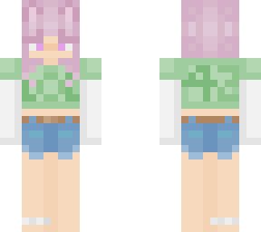 pink hair girl w/ anklet