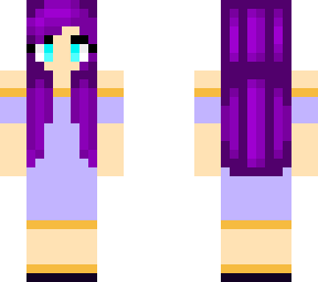 purple girl in a dress