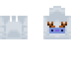 white hoodie with blue axolotl face on the back