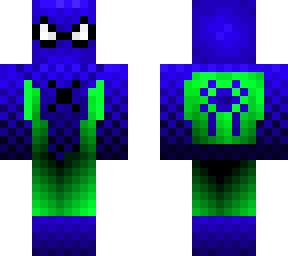 amazing spiderman blue and green