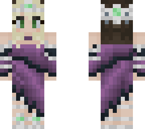 amethyst dress with jade jewels detailing