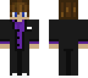 black/purple suit
