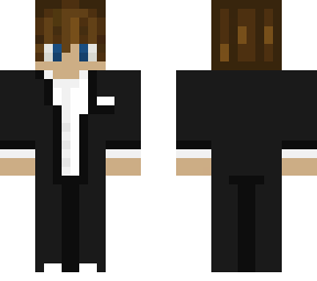 black/white suit