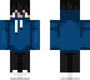 blue hoodie