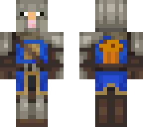 blue sheep in armor