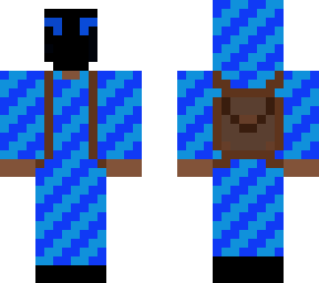 blue tiger with backpack