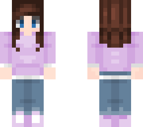 girl with liliac hoodie