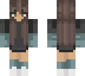 half blue half black brunette