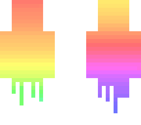 rainbow drip (white)