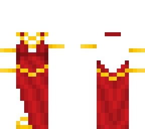 red and gold backless dress