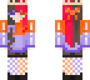 spoopy orange and purple sweater