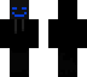 blue purge smile with a black hoodie