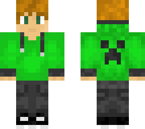 boy in a creeper hoodie