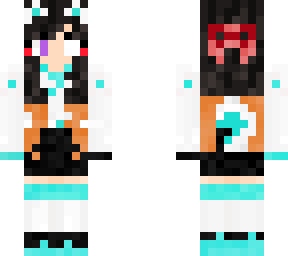 chica kitsune azul