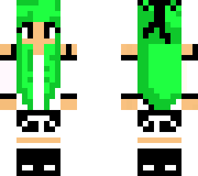 cute green gamer girl