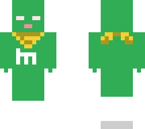 green m&m but me friend's skin lmao